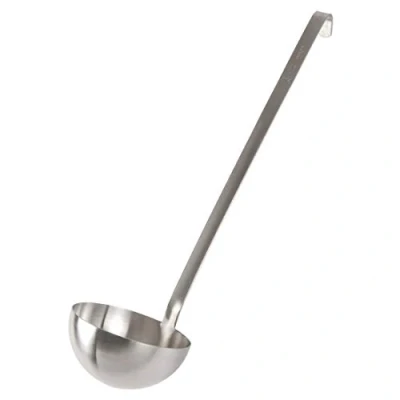 Image of Vogue Stainless Steel Ladle, 1 piece, 250 ml/8 oz, Commercial Kitchen Use, M961, Silver