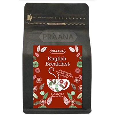Image of PRAANA TEA Premium English Breakfast, Loose Black Tea, 100 g