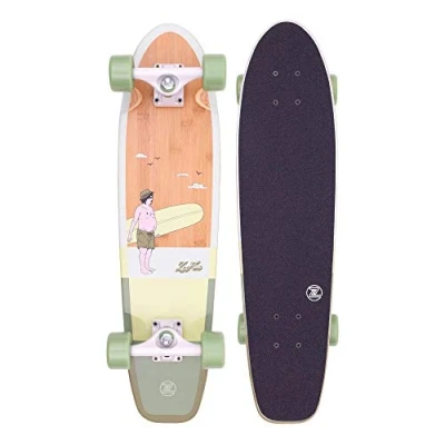 Image of Z Flex Bamboo Cruiser Longboard, Adults Unisex, Green (Green), 29 IN