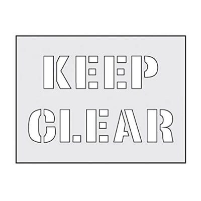 Image of Centurion &#039;Keep Clear&#039; Stencil 190x300mm