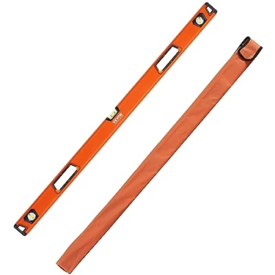Image of VEVOR Mechanical Torpedo Level, 48 in, Bubble Vials Ruler for 45/90/180 Degree, Aluminum Alloy Leveler Tool w/Viewing Window, Shock Resistant Measuring Plumbing, Wood