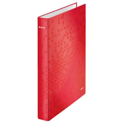 Image of Leitz Wow 2 Ring Binder, Holds up to 250 Sheets, 40 mm Spine, A4 Size, Red, 42410026