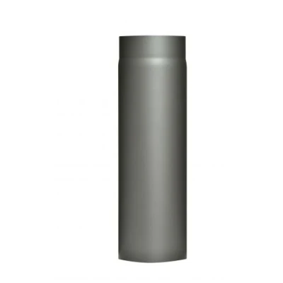 Image of Stove Pipe made of 2 mm Thick Steel (Smoke Tube) 130 Diameter for Fis and Senotherm Dark Grey 500 Long