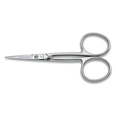 Image of 3 claveles Scissors Straight Embroidery 10 cm 4&quot; grey