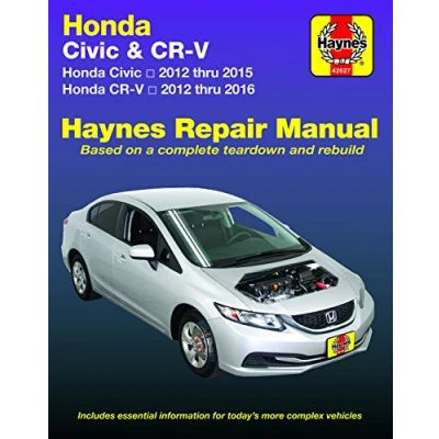 Image of Honda Civic (12 15) &amp; CR V 16) Haynes Manual (Paperback)