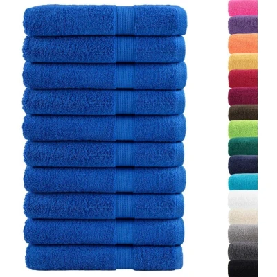 Image of vidaXL Premium Sauna Towels SOLUND 10pcs Blue 80x200cm 600gsm