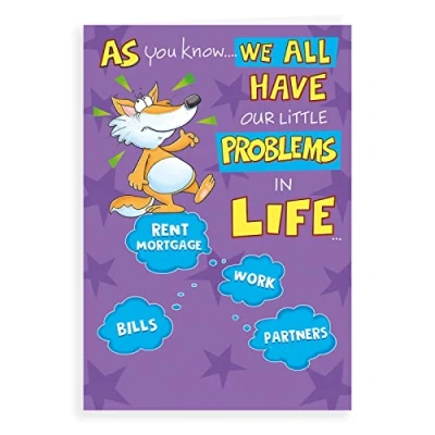 Image of Regal Publishing Humour Funny Birthday Card Fox life problems 7 x 5 inches