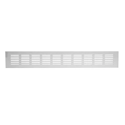 Image of 19x2 inch / 500x60mm White Kitchen Worktop Plinth Heat Vent Grill Aluminium