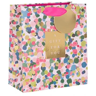 Image of Glick Luxury Gift Bag, Medium Celebration Stephanie Dyment Colourful Confetti Wrap 200x225x100mm, Multi Colour