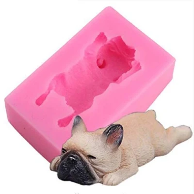Image of 3D Dog Shape Silicone Mold,Chocolate Pudding Fondant Mousse Cake Decoration Baking Mould,Handwork Soap Making Mold,Kitchen Bakeware Pan Modelling Tool, DIY Resin Clay Mould