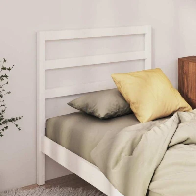 Image of vidaXL Bed Headboard White 95x4x100 cm Solid Wood Pine