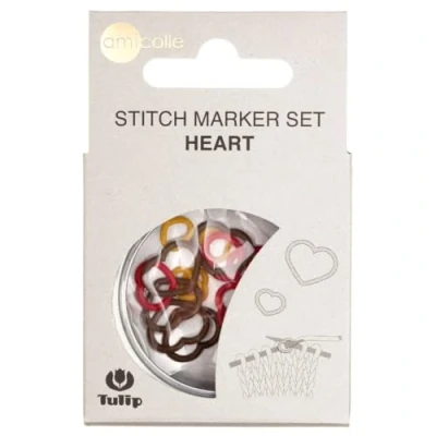 Image of Tulip Stitch Markers, Yellow, Brown, Red, S/M/L