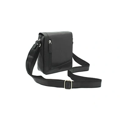 Image of Visconti Compact Leather Messenger/Travel Bag S7 Black