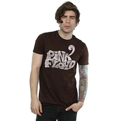 Image of Pink Floyd Men&#039;s Logo 70s T Shirt Brown Large