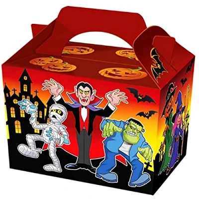 Image of MustBeBonkers Halloween Spooky Party Food Boxes Trick or Treat Sweet Meal Box Bag (8 Boxes)