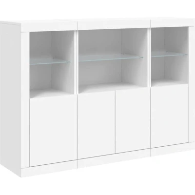 Image of vidaXL Sideboards with LED Lights 3 pcs White Engineered Wood