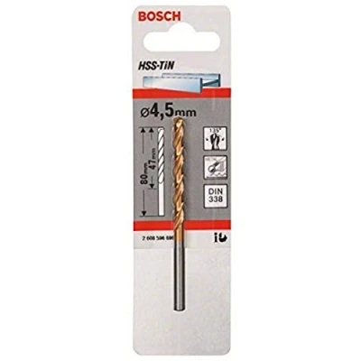 Image of Bosch 2608596696 4.5 x 47 80 mm DIN338 HSS TiN Drill Bits