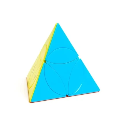 Image of Yealvin Circular Pyramid Cube, 2x2 Pyraminx Magic Speed Cube Triangle Twisty