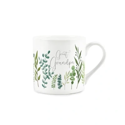 Image of Great Grandpa Ferns &amp; Greenery Mug Grandfathers Garden Themed Bone China Gift Tea/Coffee Hot Drinks Cup Present