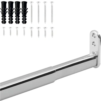 Image of extendable wardrobe tube, 40 60 cm, telescopic rod, sturdy niche clothes rail