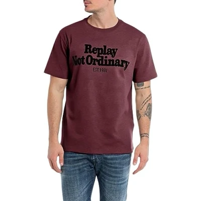 Image of REPLAY Men&#039;s M6646 T Shirt, Amaranth Red 164, S