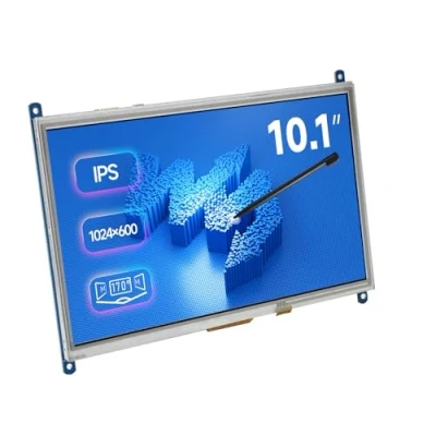 Image of Waveshare 10.1inch HDMI LCD, Resistive Touch IPS Screen, 1024x600 Resolution, Compatible with Raspberry Pi 4B/3B+/3A+/3B/2B/1B+/1A+/Zero 2 W/Zero and PC