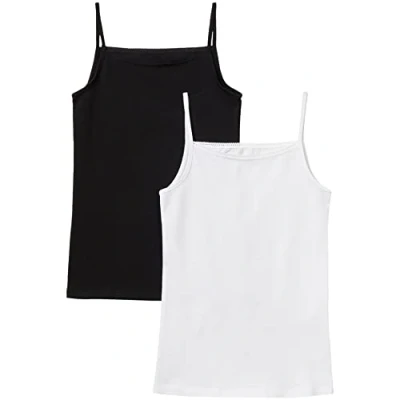Image of United Colors of Benetton Girl&#039;s Set 2 Tank Tops 3MC10H215, Black and White 904, M