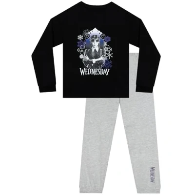 Image of Wednesday Girls Pyjamas Girls&#039; Pyjama Sets The Addams Family Pjs Black 11 12 Years