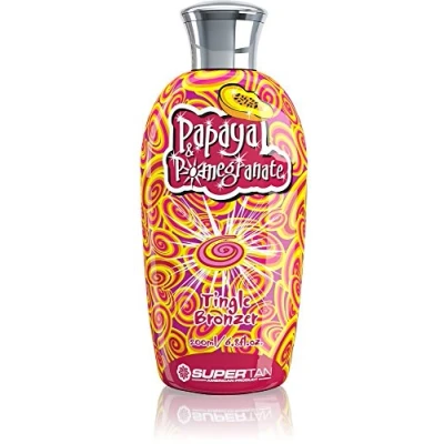 Image of Supertan Papaya &amp; Pomegranate tingle bronzer sunbed tanning lotion cream (200ml bottle)