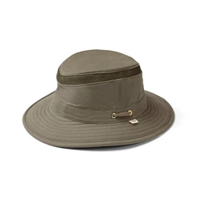 Image of Tilley Mens Organic Airflo Hat, Olive, 7 1/8 UK