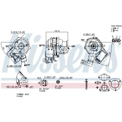 Image of 1717629, 1720418, 1762066, 1857660, 2231172 Turbocharger NISSENS 93610 FORD: Ranger Mk3