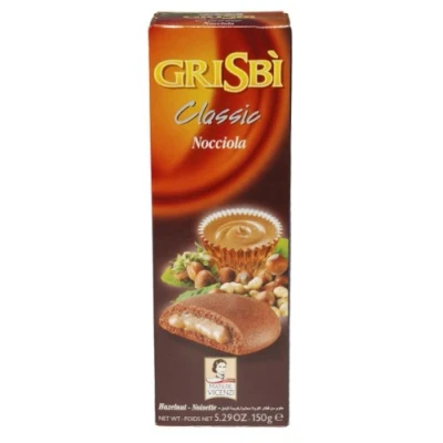 Image of Vicenzi Grisbi Nocciola Hazelnut Coffee and The Biscuits Cookies 150g