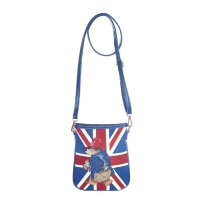 Image of Signare Official Paddington Bear Union Jack Tapestry Travel Wallet Shoulder Bag, Blue/red/White, 20cm (W) x 14cm (H) 1.5cm (D)
