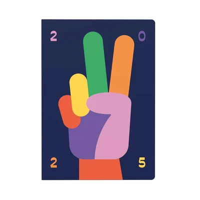 Image of Collins Peace, Love &amp; Understanding 2025 Planner A5 Week to View Diary Navy (E PLU153.PZ 25) Stylish Weekly Eco with Recycled Paper
