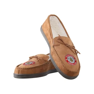 Image of FOCO Officially Licensed Brentford FC Suede Moccasin Football Slippers Large Size 10 11