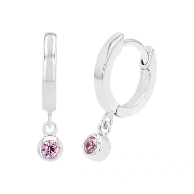 Image of s.Oliver hoop earrings 925 sterling silver girl children earrings, with cubic zirconia synth, 1,7 cm, silver, Comes in jewelry gift box, 2027457