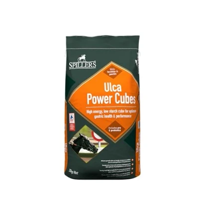 Image of SPILLERS Ulca Power Horse Cubes, 25KG High Energy Feed Low Starch Cube for Optimum Gastric Health &amp; Performance Food Suitable Racehorses Prone to Ulcers