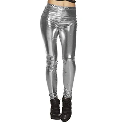 Image of Boland Glance Leggings Pants (Size M Stretch), Metallic Silver