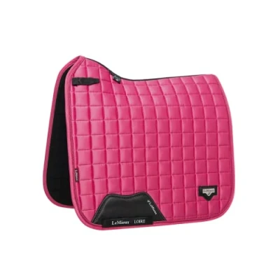 Image of LeMieux Dressage Loire Classic Square Saddle Pad Pads for Horses Equestrian Riding Equipment and Accessories (Watermelon Large)