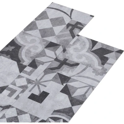 Image of vidaXL Self adhesive PVC Flooring Planks 5.21 m? 2 mm Grey Pattern