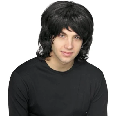 Image of Rubie&#039;s Official Adult&#039;s 70&#039;s hag Wig Costume Black, One Size Halloween
