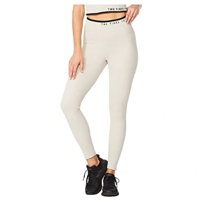 Image of 2Xu Engineered Womens Beige/Black Tights Size Medium
