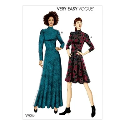 Image of Vogue Patterns 9264 A5, Misses Petite Dress,Sizes 6 14, Tissue, Multicoloured, 15 x 0.5 22 cm