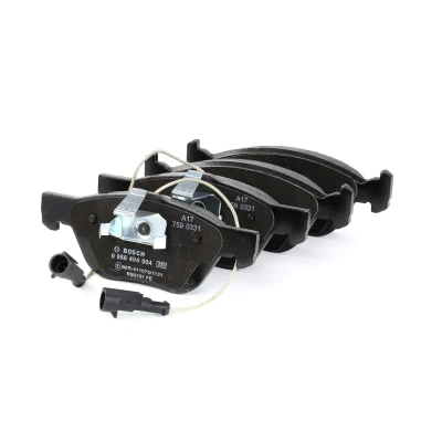 Image of E190R0110751131 Brake pad set BOSCH 0 986 494 004 Low Metallic with integrated wear sensor piston clip, anti squeak plate ALFA ROMEO: GT