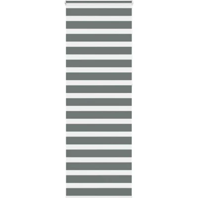 Image of vidaXL Zebra Blind Dark Grey 80x230 cm Fabric Width 75.9 Polyester