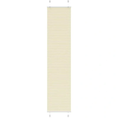 Image of vidaXL Pleated Blind Cream 45x200 cm Fabric Width 44.4 Polyester