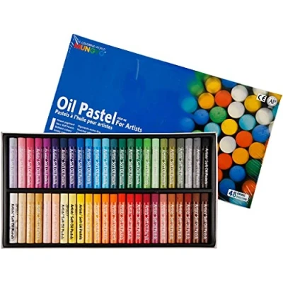 Image of Gallery Oil Pastel, thickness 11 mm, L: 7 asstd colours, Packed in cardboard box, 48asstd