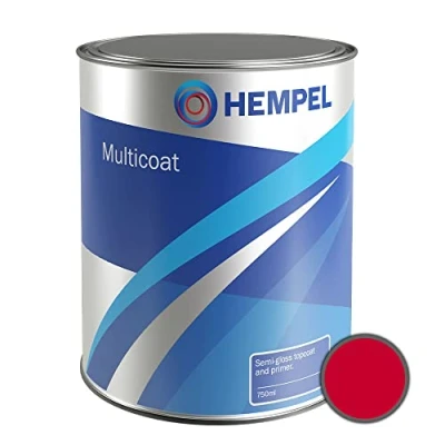 Image of Hempel Multicoat Pillarbox Red 750ml Boat Paint Topcoat