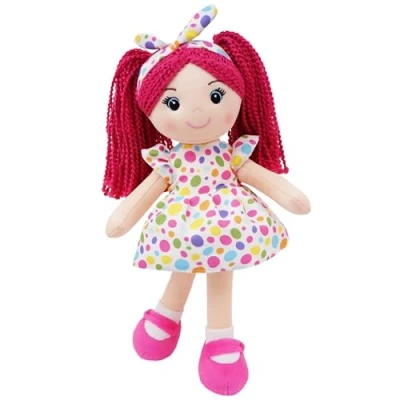 Image of Lullaberry 35cm Snuggle Cutie Sophie Soft Cuddly Plush Doll Gift for Girls Huggable Rag Pink