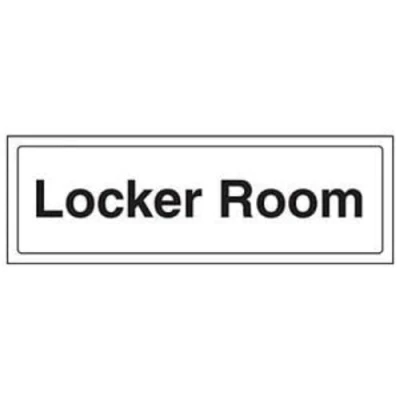 Image of Vsafety 71025AX R&#039;Locker Room&#039; Sign, Landscape, 300 mm x 100 (Pack of 3)